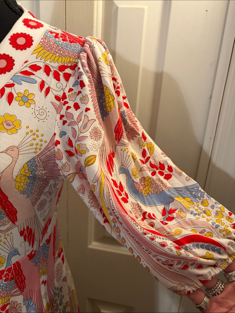Boden Pink Multicolor Bird & Floral Maxi Dress - Picture 4 of 9